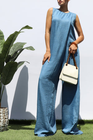 DD8198, LOOSE FIT FLARE-LEG JUMPSUIT