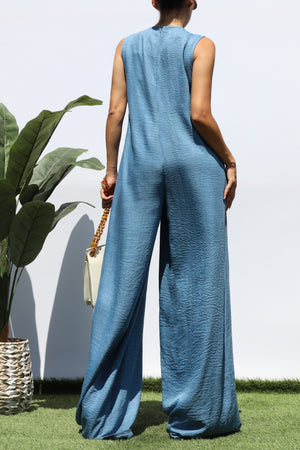 DD8198, LOOSE FIT FLARE-LEG JUMPSUIT