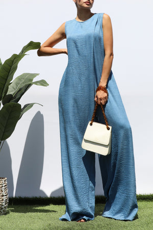 DD8198, LOOSE FIT FLARE-LEG JUMPSUIT