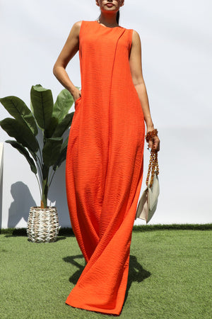 DD8198, LOOSE FIT FLARE-LEG JUMPSUIT