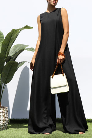 DD8198, LOOSE FIT FLARE-LEG JUMPSUIT