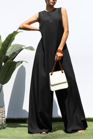 DD8198, LOOSE FIT FLARE-LEG JUMPSUIT