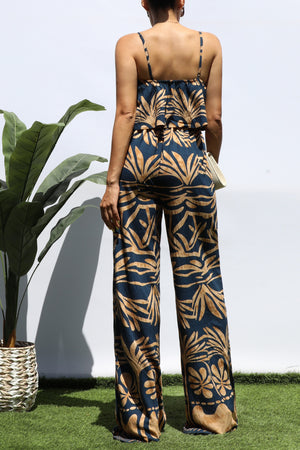 DD8228, PRINTED V NECK JUMPSUIT
