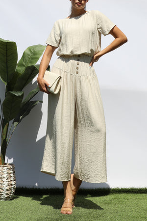 DD8212, LOOSE FIT PINTUCK JUMPSUIT