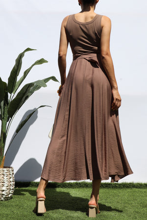 DD8272, TANK TOP POCKET MIDI DRESS
