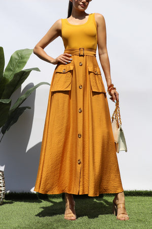 DD8272, TANK TOP POCKET MIDI DRESS
