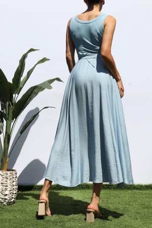 DD8272, TANK TOP POCKET MIDI DRESS