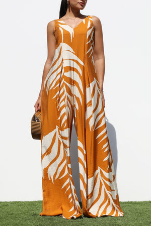 DD7990, LEAF LOOSE FIT JUMPSUIT