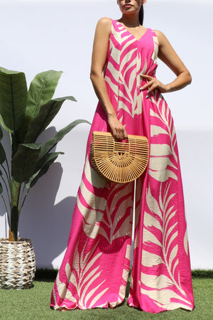 DD7990, LEAF LOOSE FIT JUMPSUIT