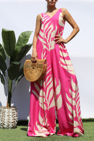 DD7990, LEAF LOOSE FIT JUMPSUIT
