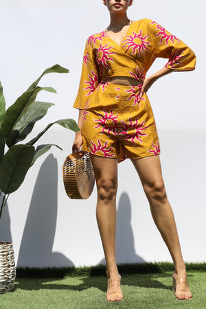 DD8279, TIE-FRONT LOOSE FIT ROMPER