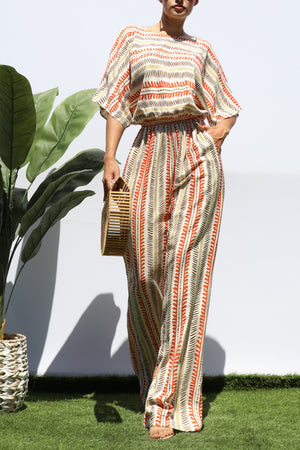 DD8361, STRIPED LOOSE FIT JUMPSUIT