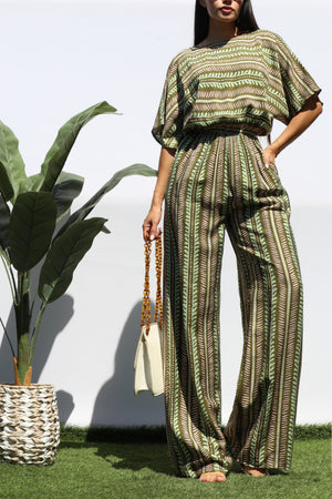 DD8361, STRIPED LOOSE FIT JUMPSUIT