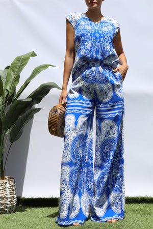 DD8333, PRINTED LOOSE FIT TOP AND PANTS SET