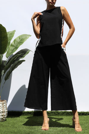 DD8307, SIDE TRIM LOOSE FIT TOP AND PANTS SET
