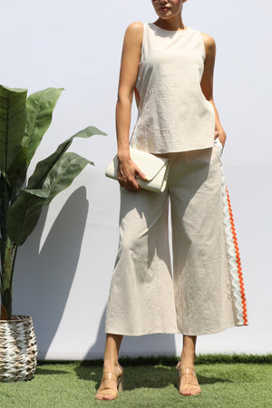 DD8307, SIDE TRIM LOOSE FIT TOP AND PANTS SET