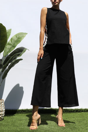DD8307, SIDE TRIM LOOSE FIT TOP AND PANTS SET