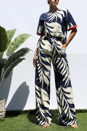 DD8308, LEAF LOOSE FIT TOP AND PANTS SET