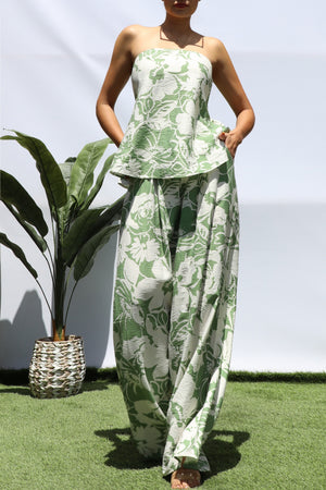 DD8303, PRINTED TUBE TOP AND PANTS SET