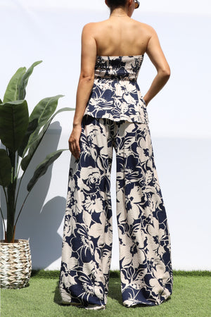 DD8303, PRINTED TUBE TOP AND PANTS SET