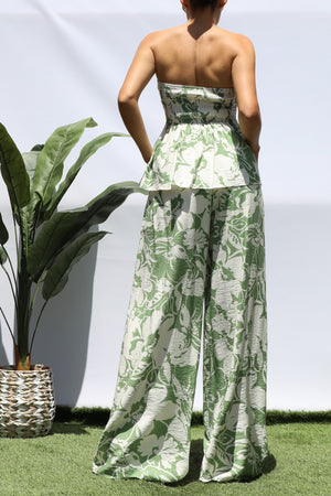 DD8303, PRINTED TUBE TOP AND PANTS SET