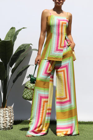 DD8321, PRINTED TOP AND PANTS SET