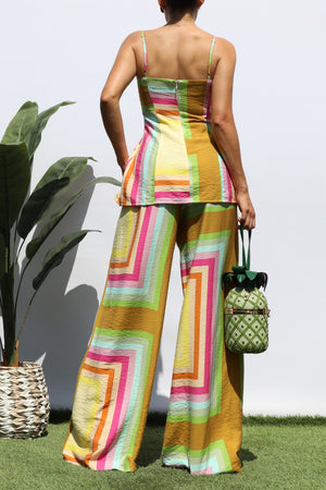 DD8321, PRINTED TOP AND PANTS SET