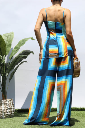 DD8321, PRINTED TOP AND PANTS SET