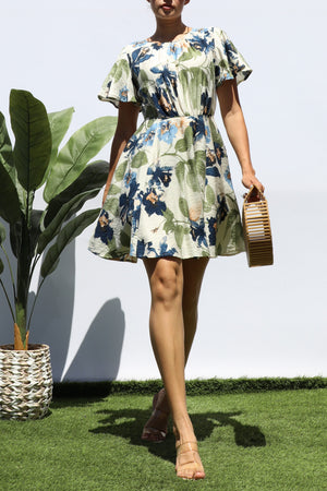 DD8326, PRINTED SWING MINI DRESS