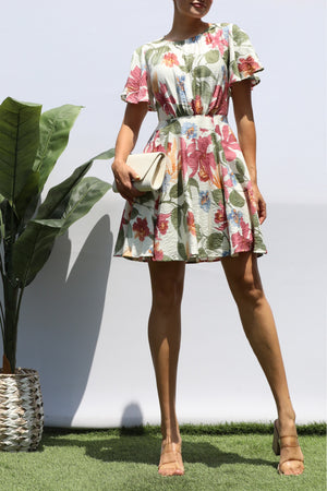 DD8326, PRINTED SWING MINI DRESS