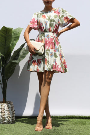 DD8326, PRINTED SWING MINI DRESS
