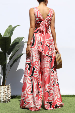 DD8341, PRINTED LOOSE FIT JUMPSUIT