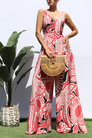 DD8341, PRINTED LOOSE FIT JUMPSUIT