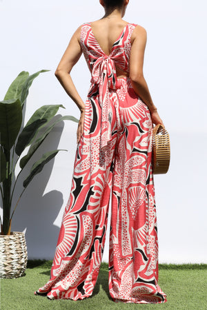 DD8341, PRINTED LOOSE FIT JUMPSUIT