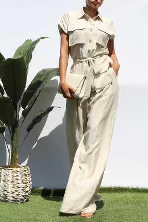 DD8202, POCKET TOP AND PANTS SET