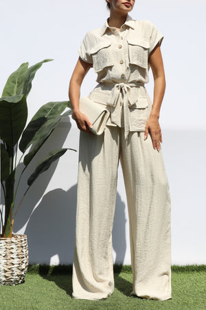 DD8202, POCKET TOP AND PANTS SET