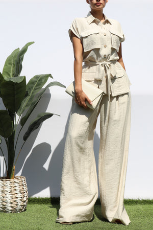 DD8202, POCKET TOP AND PANTS SET
