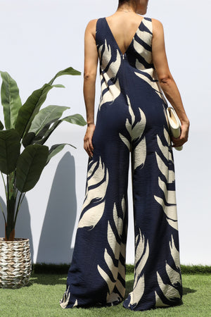 DD7990, LEAF LOOSE FIT JUMPSUIT