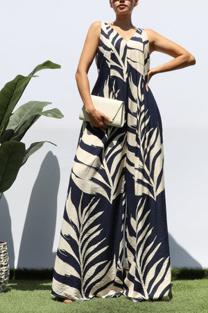 DD7990, LEAF LOOSE FIT JUMPSUIT