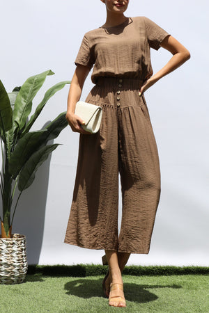 DD8212, LOOSE FIT PINTUCK JUMPSUIT