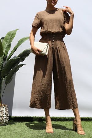 DD8212, LOOSE FIT PINTUCK JUMPSUIT