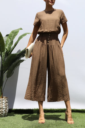 DD8212, LOOSE FIT PINTUCK JUMPSUIT