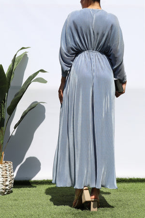 DD7455, PLEATED LOOSE FIT MIDI DRESS