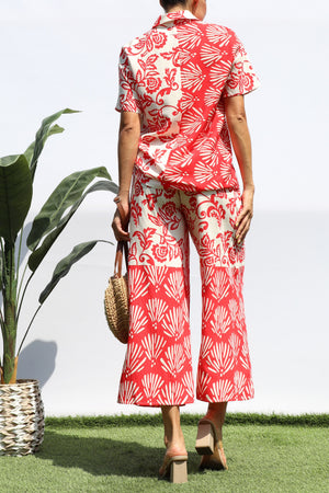 DD8394, PRINTED LOOSE FIT SHIRT AND PANTS SET