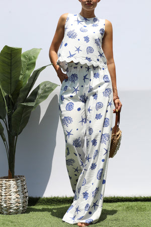 DD8382, PRINTED LOOSE FIT TOP & PANTS SET