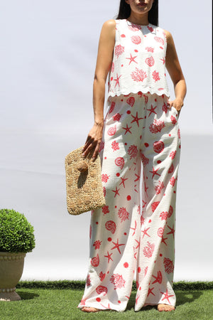 DD8382, PRINTED LOOSE FIT TOP & PANTS SET