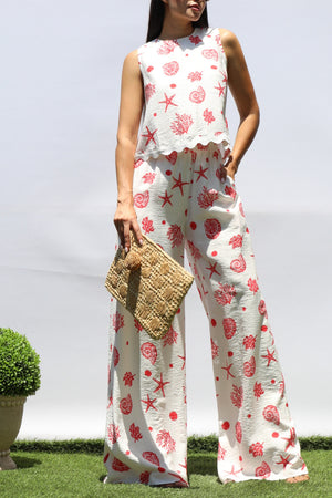 DD8382, PRINTED LOOSE FIT TOP & PANTS SET