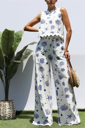 DD8382, PRINTED LOOSE FIT TOP & PANTS SET