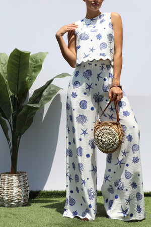 DD8382, PRINTED LOOSE FIT TOP & PANTS SET