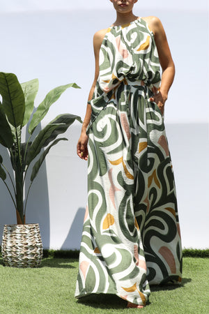 DD8407, PRINTED LOOSE FIT TOP AND PANTS SET